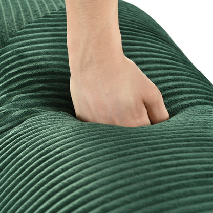 Divano letto componibile a 4 posti in velluto a coste a forma di L, con cuscini a cuneo, per soggiorno e appartamento