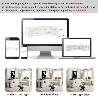 Divano letto componibile a 4 posti in velluto a coste a forma di L, con cuscini a cuneo, per soggiorno e appartamento