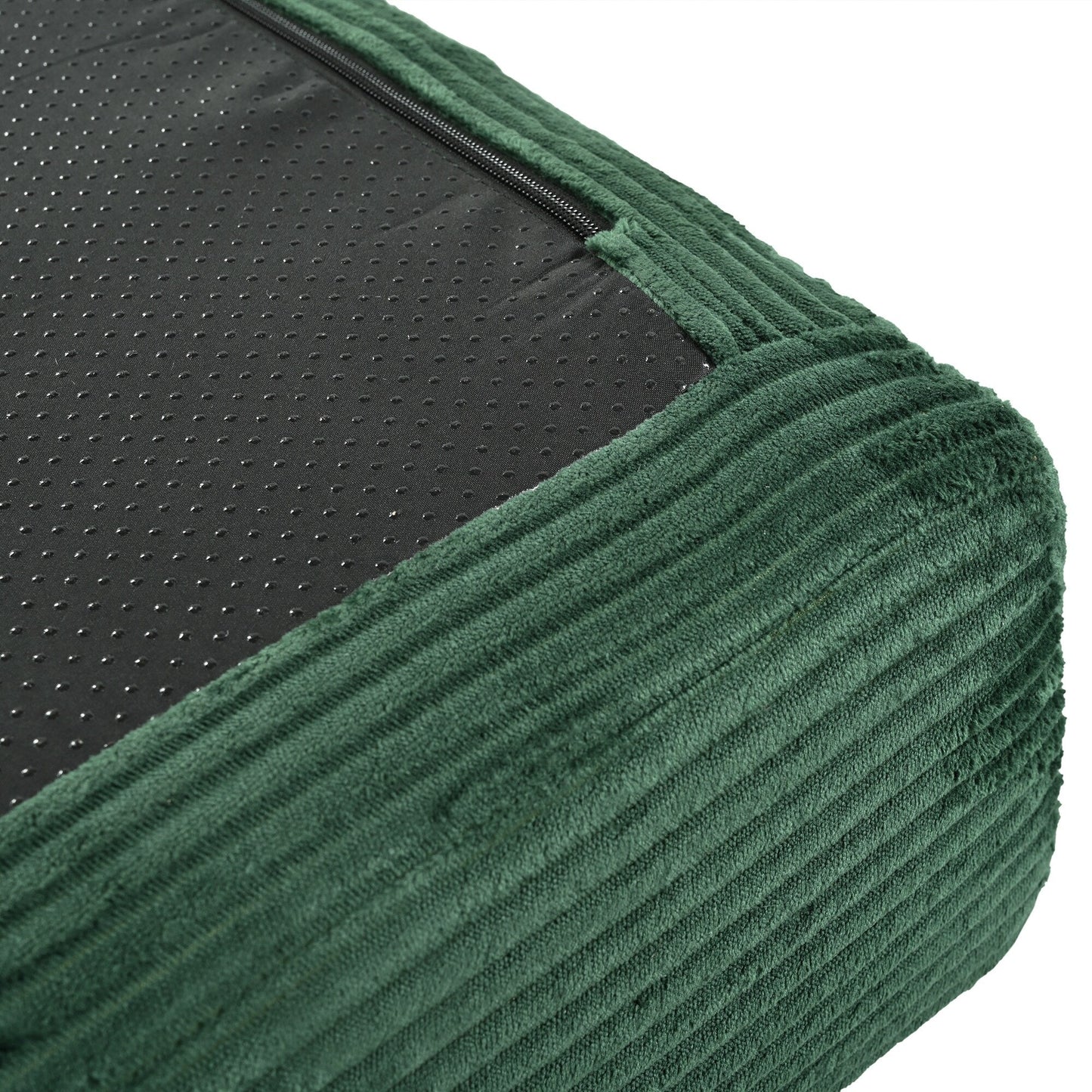 Divano letto componibile a 4 posti in velluto a coste a forma di L, con cuscini a cuneo, per soggiorno e appartamento