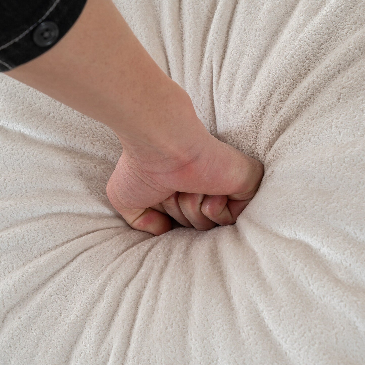 Divano letto componibile modulare a L con chaise longue e seduta profonda per soggiorno e ufficio