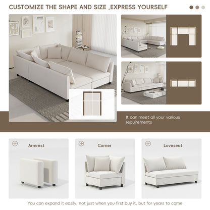 Divano letto componibile modulare, set divano in ciniglia con cuscini, combinazione libera, divano trasformabile