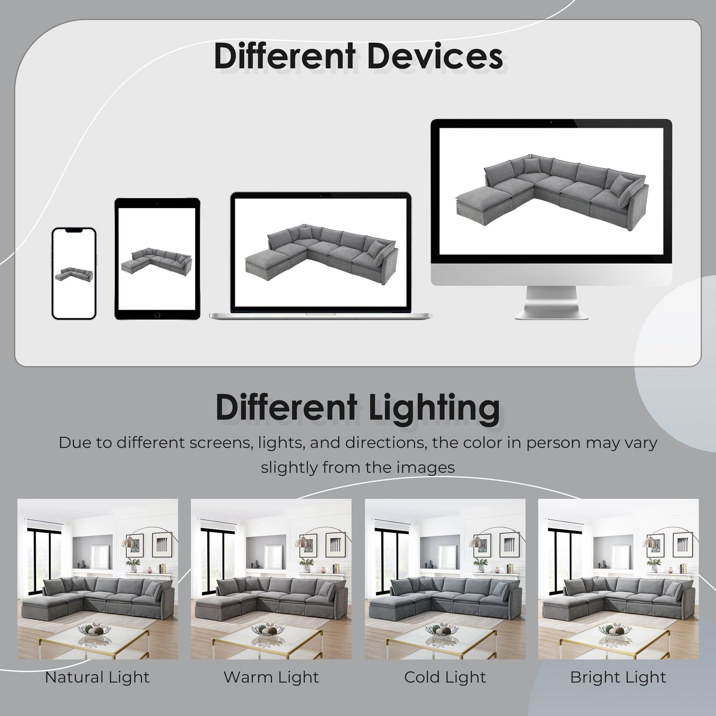 Divano componibile modulare con pouf mobile, arredamento per interni imbottito a L, seduta ampia, combinazione libera, divano in ciniglia