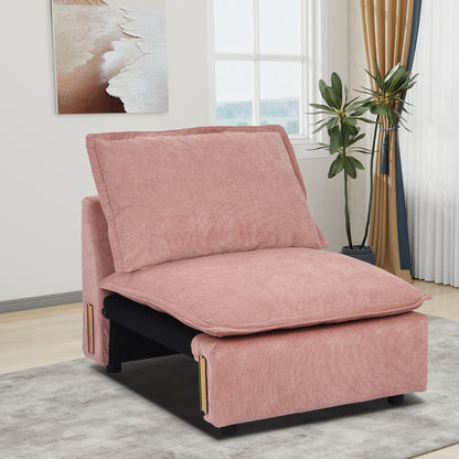 Divano componibile modulare, divano moderno e confortevole a forma di nuvola, divano con seduta profonda in velluto a coste arcobaleno e cuscino mobile