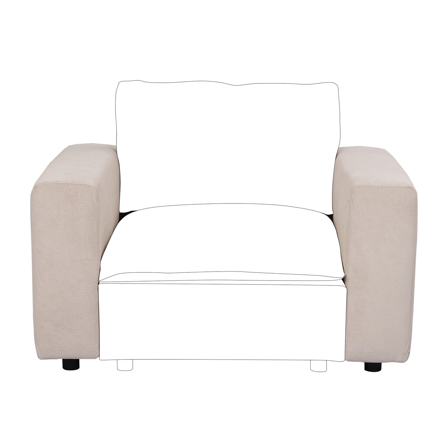 Divano componibile modulare, divano moderno e confortevole a forma di nuvola, divano con seduta profonda in velluto a coste arcobaleno e cuscino mobile