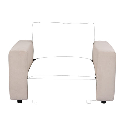 Divano componibile modulare, divano moderno e confortevole a forma di nuvola, divano con seduta profonda in velluto a coste arcobaleno e cuscino mobile