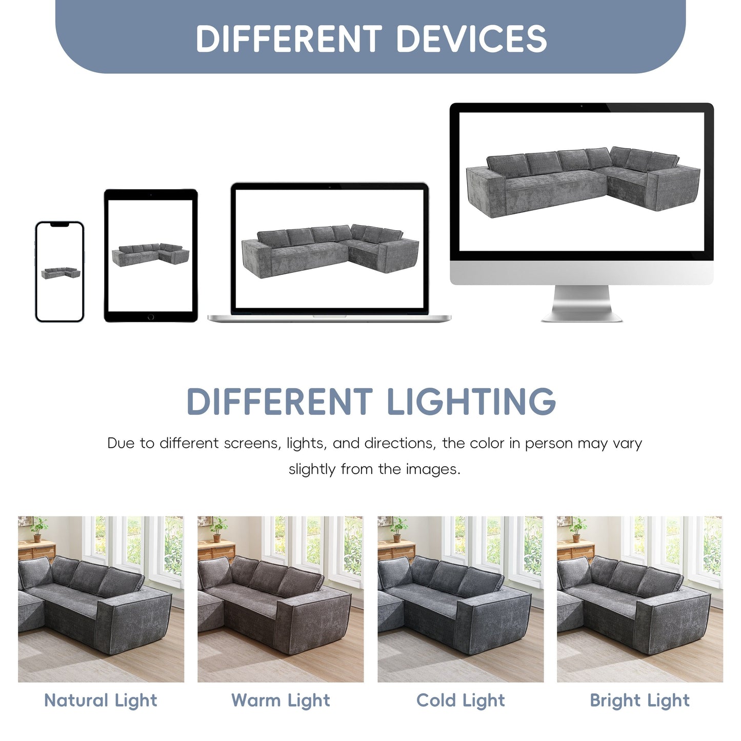 Divano componibile modulare, set di divani in ciniglia antipiega a 6 posti, combinazione libera di 2 pezzi, set di divani moderni a forma di L