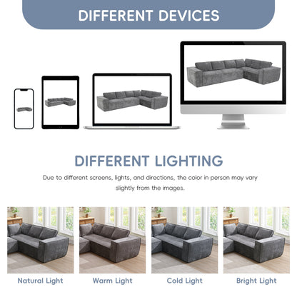 Divano componibile modulare, set di divani in ciniglia antipiega a 6 posti, combinazione libera di 2 pezzi, set di divani moderni a forma di L