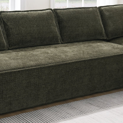 Divano componibile modulare, set di divani in ciniglia antipiega a 6 posti, combinazione libera di 2 pezzi, set di divani moderni a forma di L