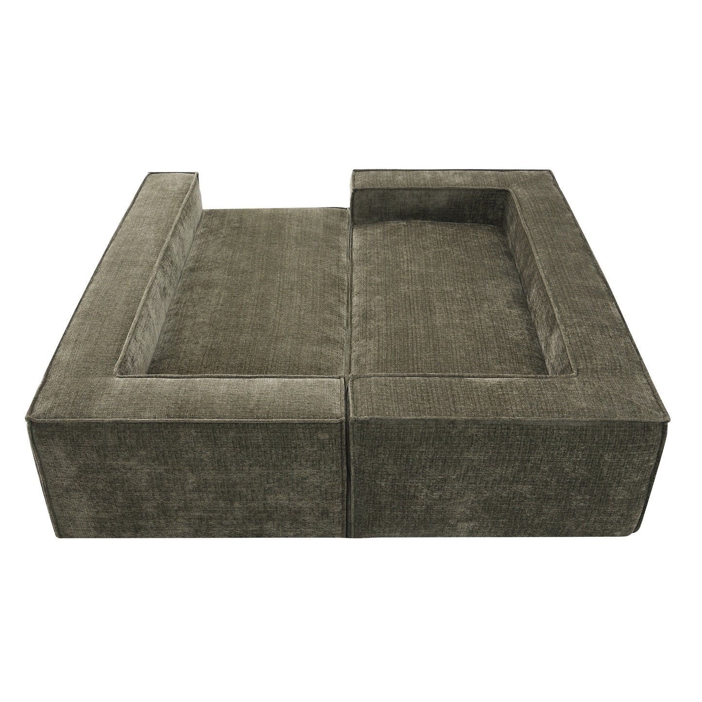 Divano componibile modulare, set di divani in ciniglia antipiega a 6 posti, combinazione libera di 2 pezzi, set di divani moderni a forma di L