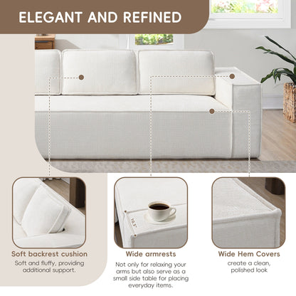 Divano componibile modulare, set di divani in ciniglia antipiega a 6 posti, combinazione libera di 2 pezzi, set di divani moderni a forma di L