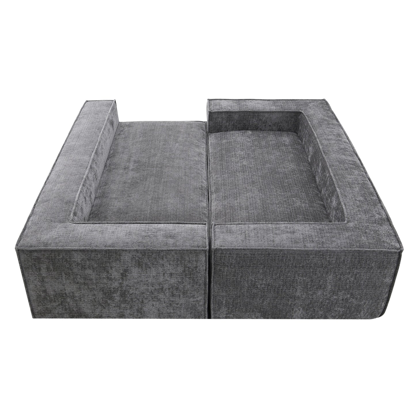 Divano componibile modulare, set di divani in ciniglia antipiega a 6 posti, combinazione libera di 2 pezzi, set di divani moderni a forma di L