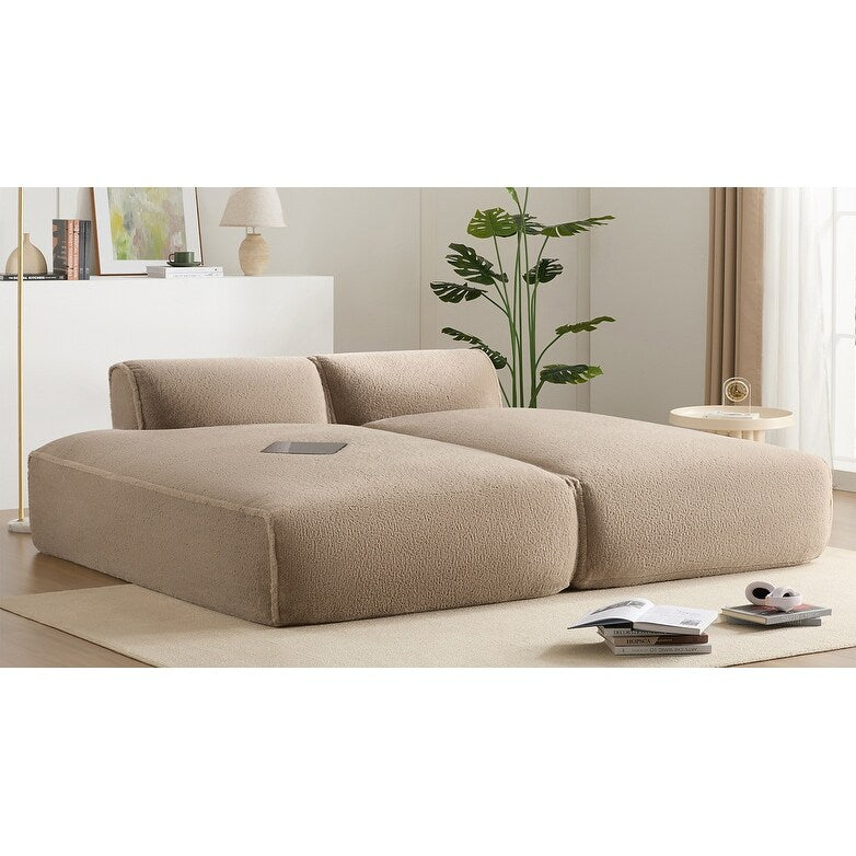 Divano componibile modulare, completamente compresso, spazioso divano letto imbottito in schiuma per soggiorno, design adatto agli anziani