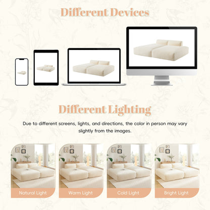 Divano componibile modulare, completamente compresso, spazioso divano letto imbottito in schiuma per soggiorno, design adatto agli anziani