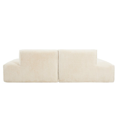 Divano componibile modulare, completamente compresso, spazioso divano letto imbottito in schiuma per soggiorno, design adatto agli anziani