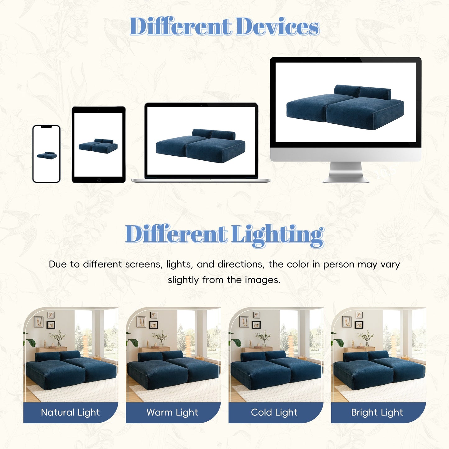 Divano componibile modulare, completamente compresso, spazioso divano letto imbottito in schiuma per soggiorno, design adatto agli anziani