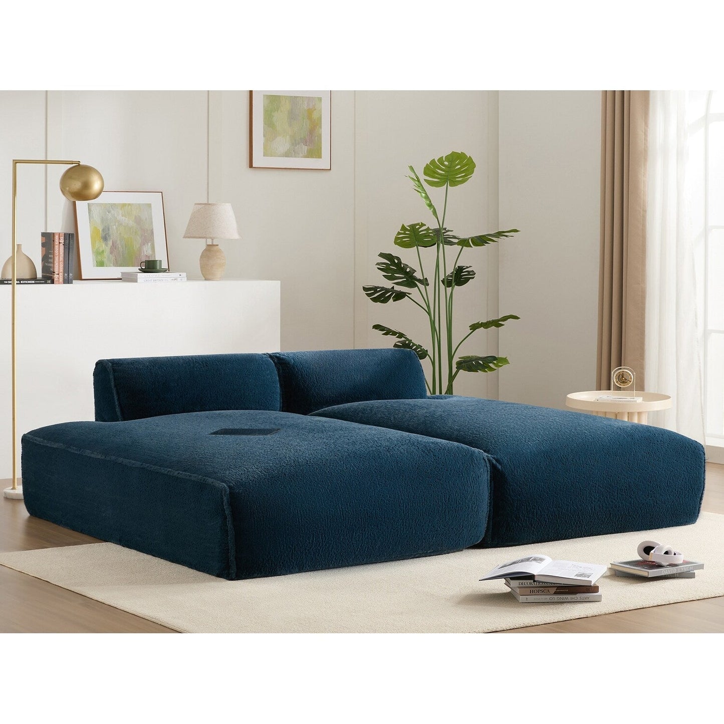 Divano componibile modulare, completamente compresso, spazioso divano letto imbottito in schiuma per soggiorno, design adatto agli anziani