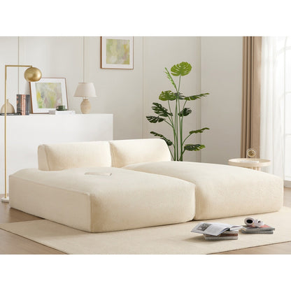 Divano componibile modulare, completamente compresso, spazioso divano letto imbottito in schiuma per soggiorno, design adatto agli anziani