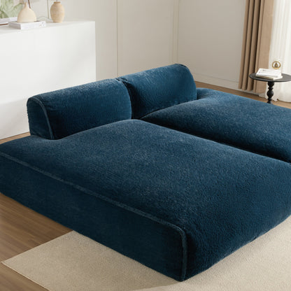 Divano componibile modulare, completamente compresso, spazioso divano letto imbottito in schiuma per soggiorno, design adatto agli anziani