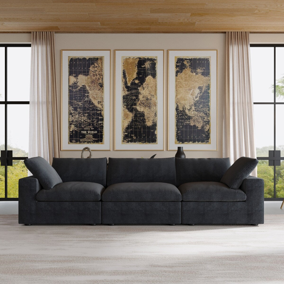 Divani componibili modulari per soggiorno, divani trasformabili