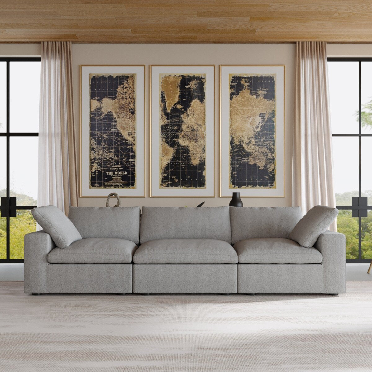 Divani componibili modulari per soggiorno, divani trasformabili