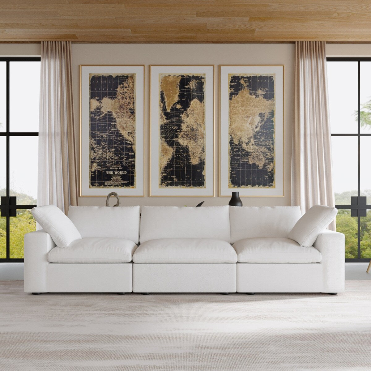 Divani componibili modulari per soggiorno, divani trasformabili