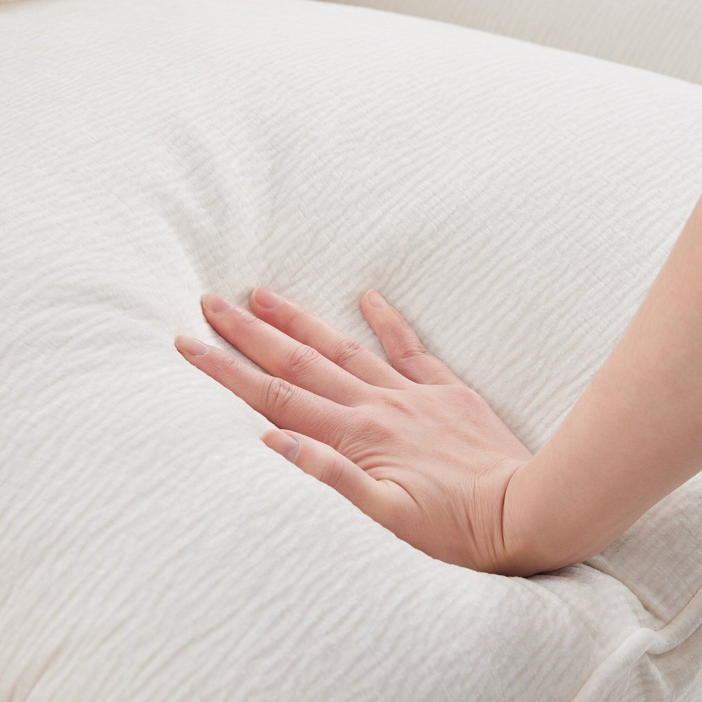 Divano modulare, set di divani componibili in ciniglia a 4 posti con 2 cuscini inclusi, liberamente combinabili