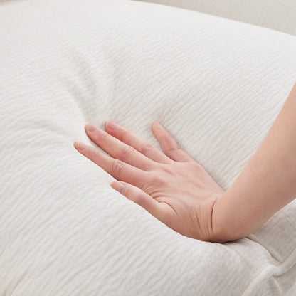 Divano modulare, set di divani componibili in ciniglia a 4 posti con 2 cuscini inclusi, liberamente combinabili