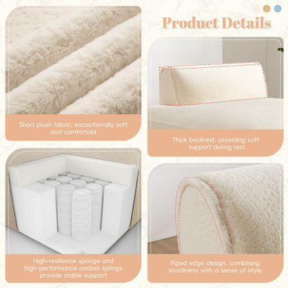 Divano modulare, completamente compresso, spazioso divano letto imbottito in schiuma per soggiorno, design adatto ad anziani/bambini