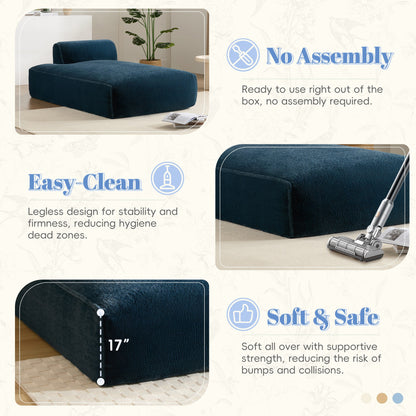 Divano modulare, completamente compresso, spazioso divano letto imbottito in schiuma per soggiorno, design adatto ad anziani/bambini