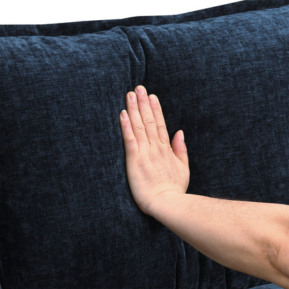 Divano componibile modulare a forma di U con cuscini in vita, set di divani simmetrici imbottiti a 6 posti, divano a forma di nuvola in ciniglia con chaise longue