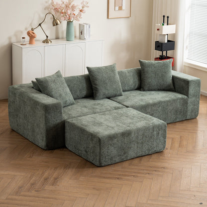 Sezione trasversale modulare con poltrona a L, divano a nuvola, divano con cuscino morbido per soggiorno e camera da letto - nessuna installazione richiesta