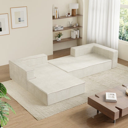 Divani a compressione in velluto a coste modulari