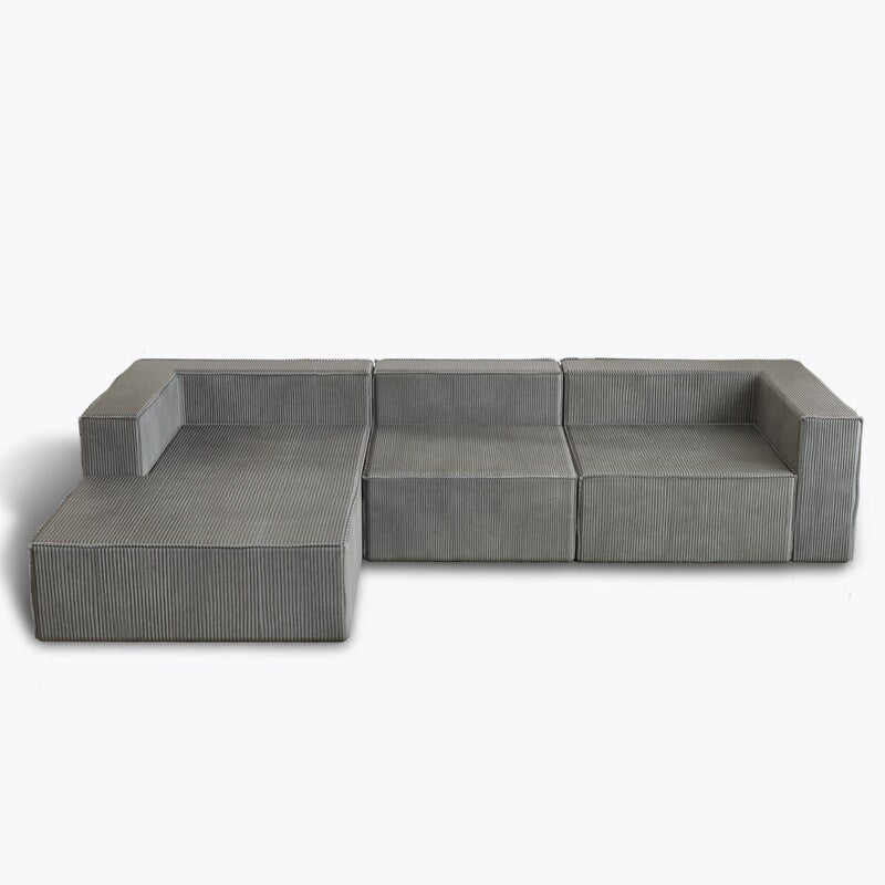 Divani a compressione di lusso in velluto a coste modulari