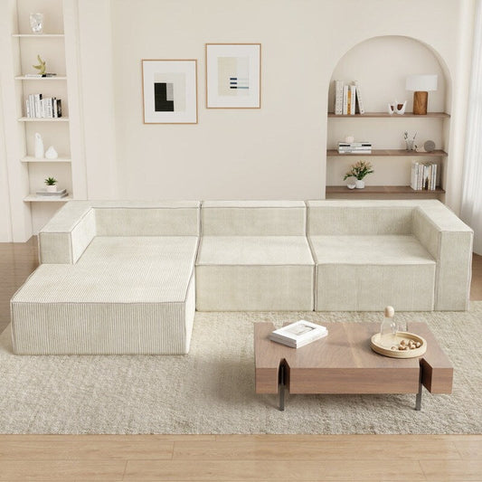 Divani a compressione di lusso in velluto a coste modulari