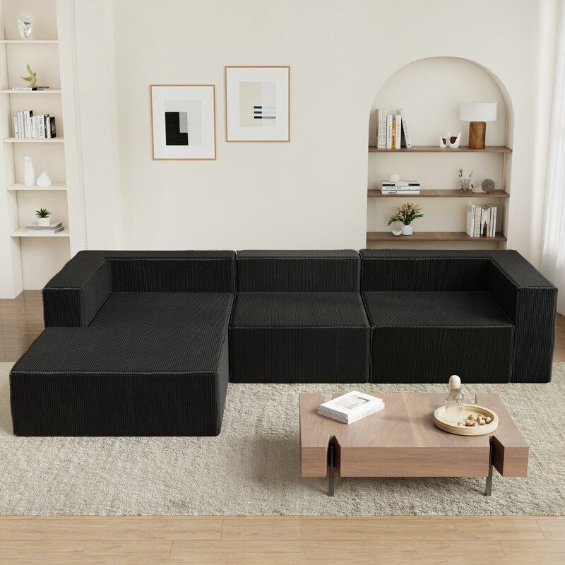 Divani a compressione di lusso in velluto a coste modulari