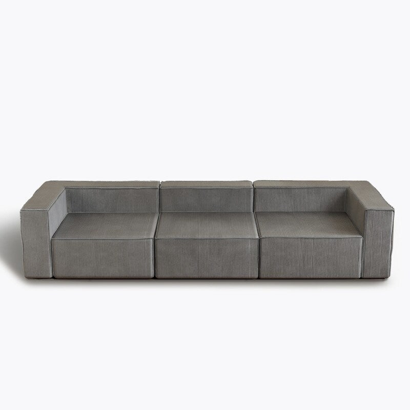 Divani a compressione a tre posti in velluto a coste