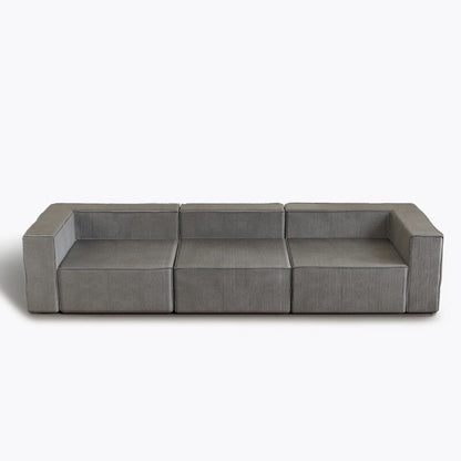 Divani a compressione a tre posti in velluto a coste