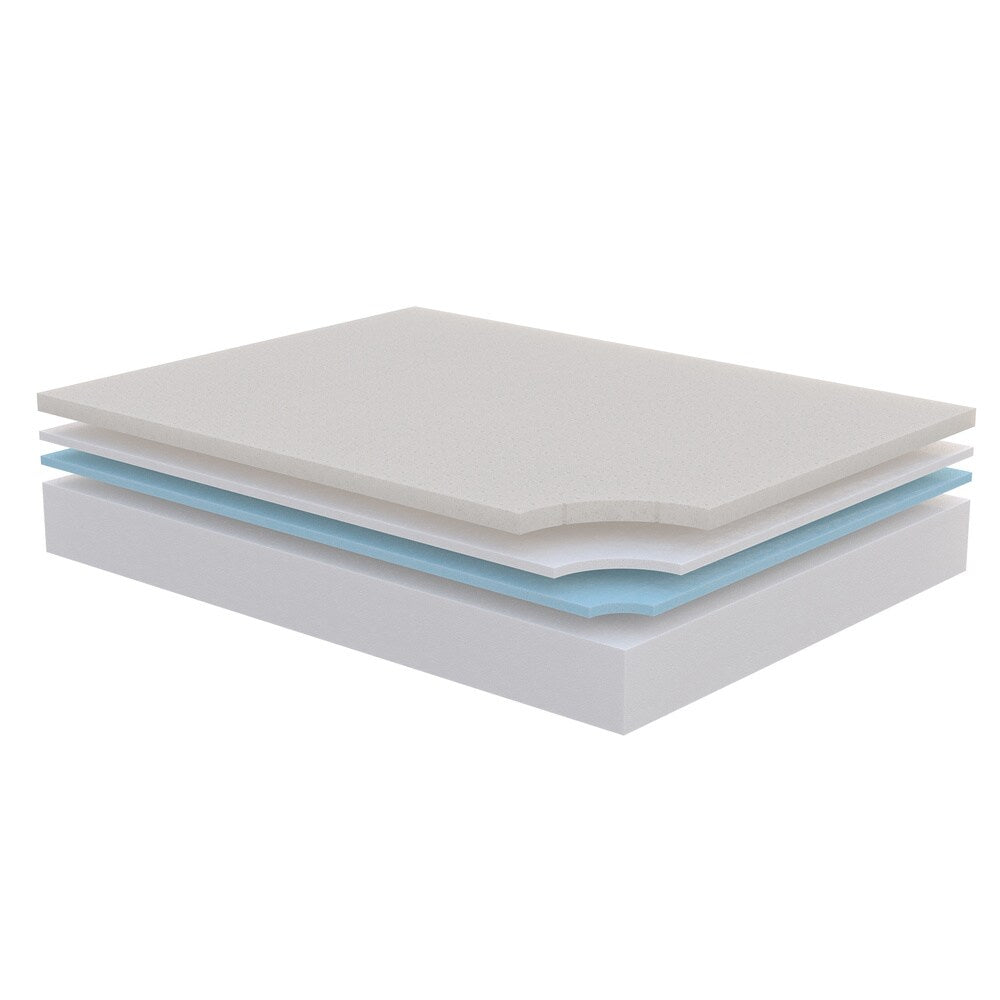 Materasso in memory foam Sabrina da 12 pollici in lattice e gel - Bianco