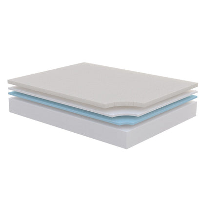 Materasso in memory foam Sabrina da 12 pollici in lattice e gel - Bianco