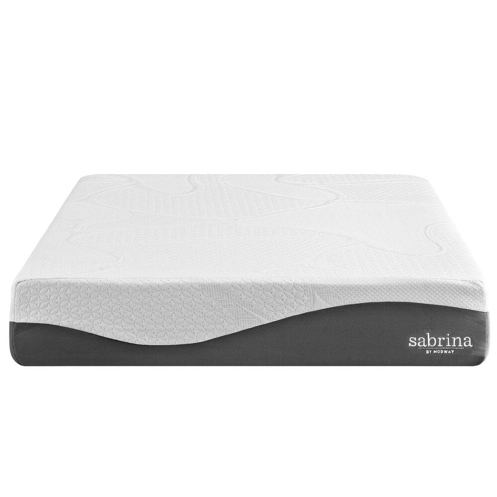 Materasso in memory foam Sabrina da 12 pollici in lattice e gel - Bianco