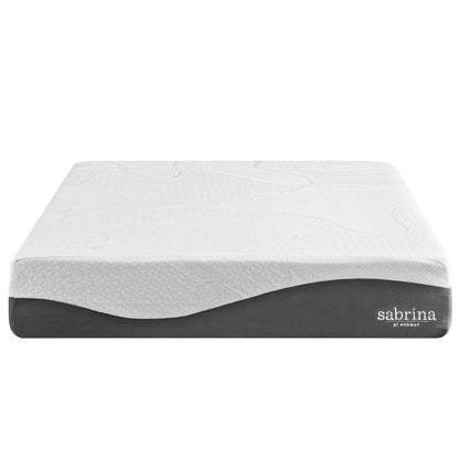 Materasso in memory foam Sabrina da 12 pollici in lattice e gel - Bianco