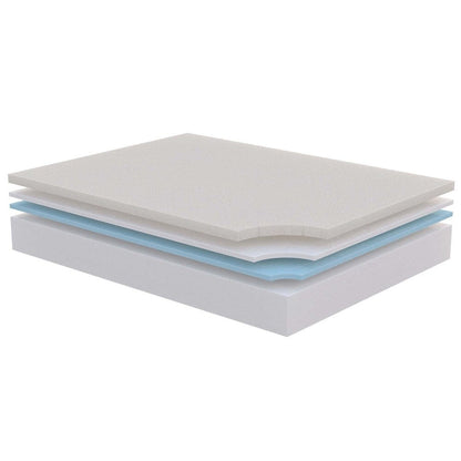 Materasso in memory foam Sabrina da 12 pollici in lattice e gel - Bianco