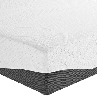 Materasso in memory foam Sabrina da 12 pollici in lattice e gel - Bianco