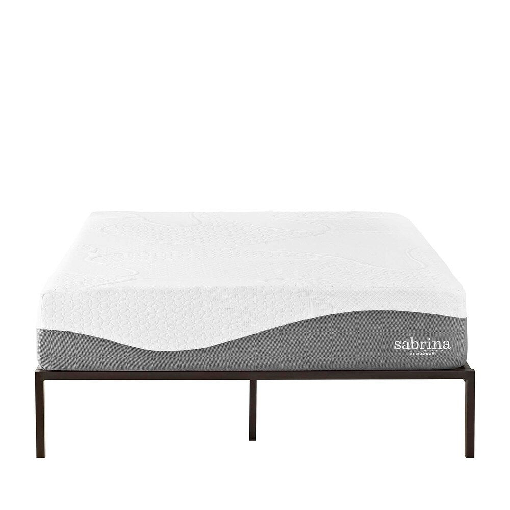 Materasso in memory foam Sabrina da 12 pollici in lattice e gel - Bianco