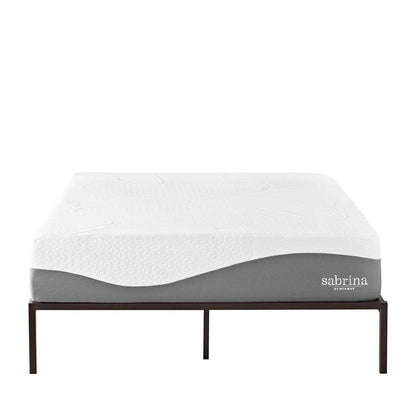 Materasso in memory foam Sabrina da 12 pollici in lattice e gel - Bianco