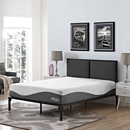 Materasso in memory foam Sabrina da 12 pollici in lattice e gel - Bianco