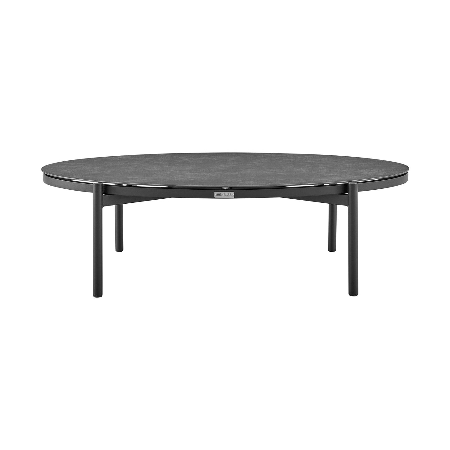 Set da conversazione da esterno Monk Modern Grey in vimini e alluminio, 4 pezzi, con sedie girevoli