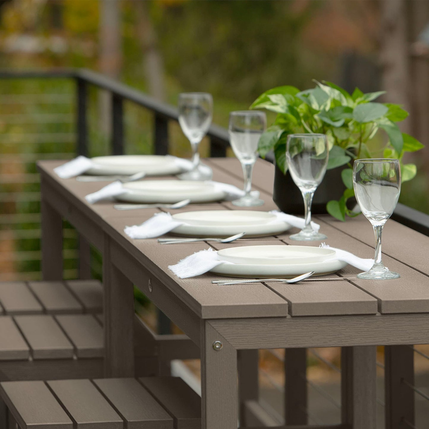 HIGHWOOD Monroe Modern Set di 6 sgabelli/tavolini da balcone alti fino al bancone - N/D