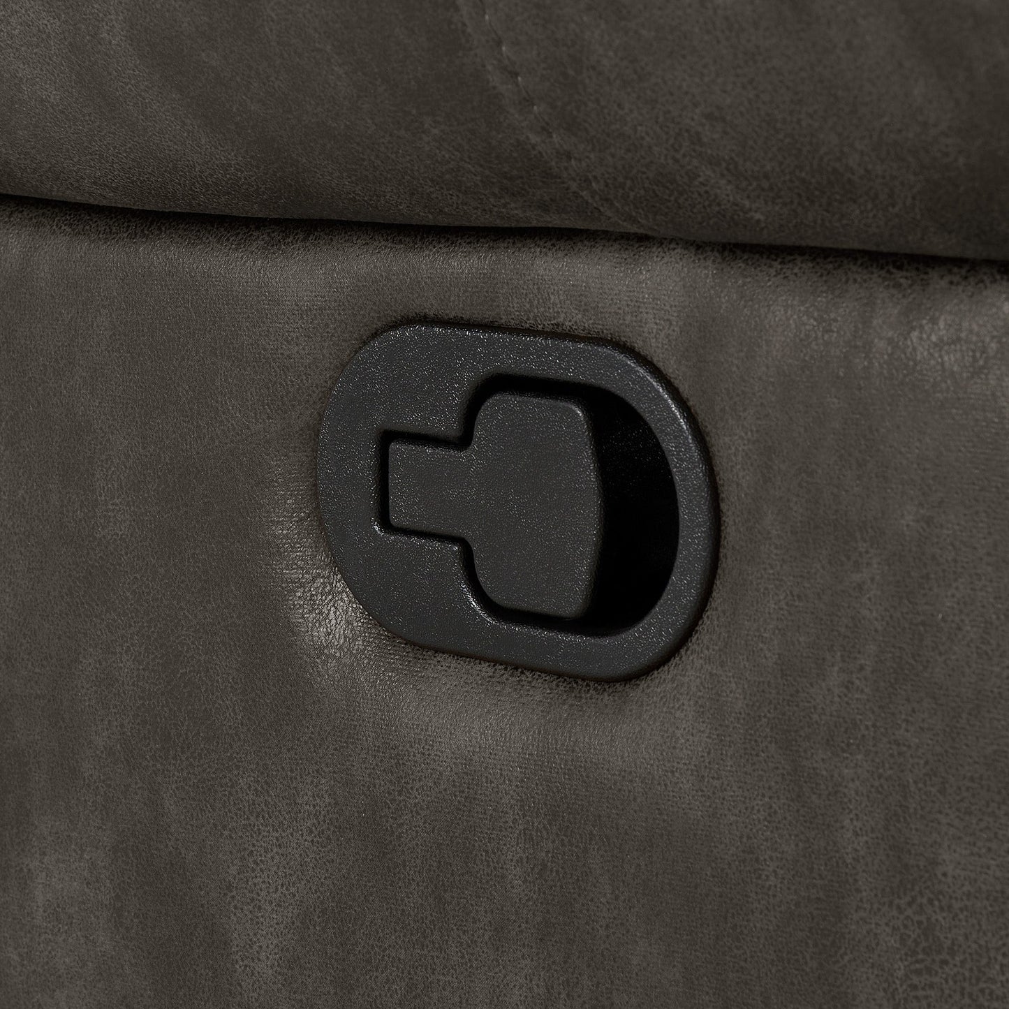 Poltrona reclinabile girevole con testa chiodata in microfibra lucida Monroe di iNSPIRE Q Classic