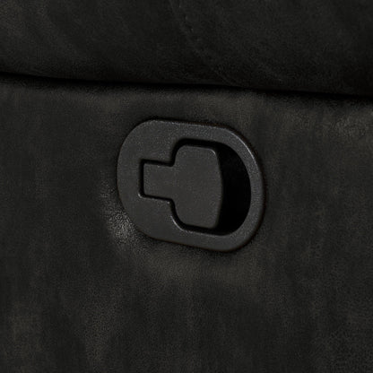 Poltrona reclinabile girevole con testa chiodata in microfibra lucida Monroe di iNSPIRE Q Classic